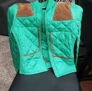 Ralph Lauren Sport Jacket.Small, green/brown suede